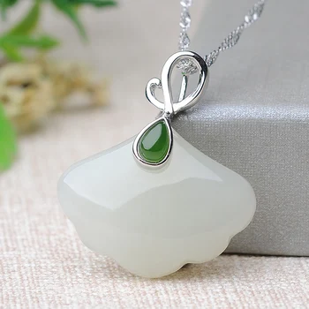 

925 set and Tian Baiyu pendant Elegant women's and Tianyu pendant jade pendant with certificate attached