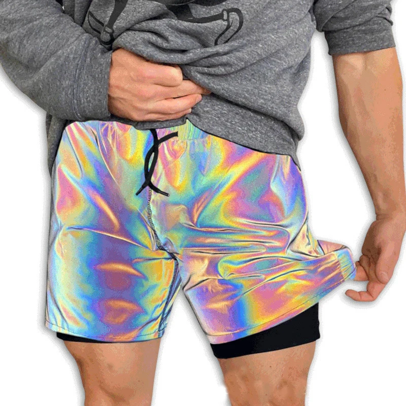 Rainbow Reflective Men Short Casual 