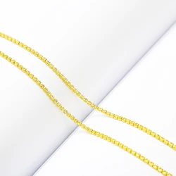 Colorful Rhinestone Chain for DIY Sewing and Clothing Accessories (Yellow)