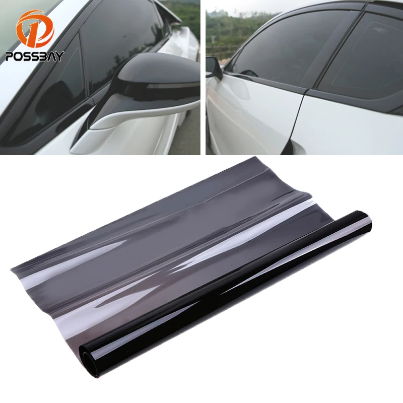 POSSBAY VLT 25% 50cm*300cm Auto Window Solar Protection Windshield Sun Membrane Car Side Tinting Film Black UV-proof | Автомобили и