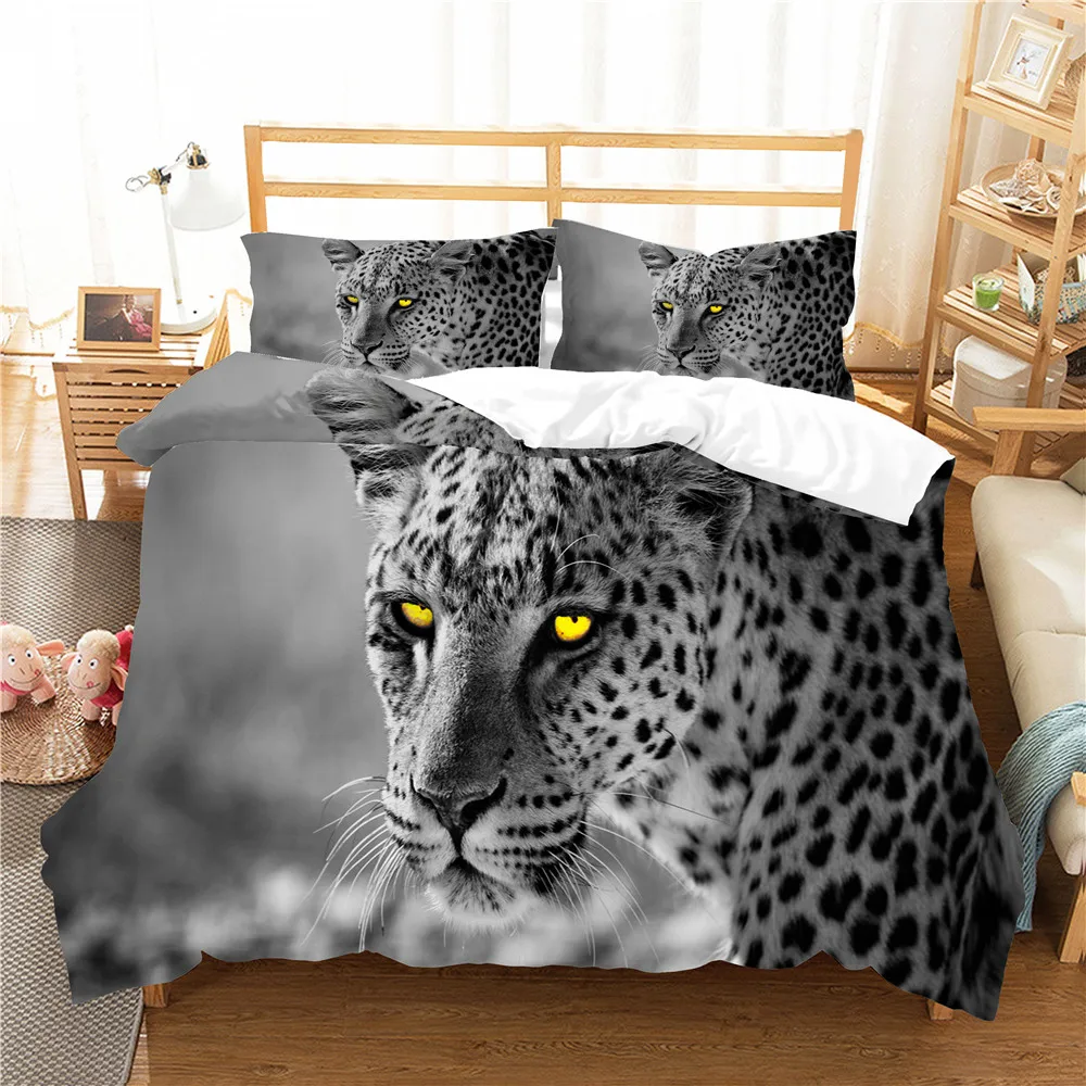 Teen Comforter Cover Bedding Sets Leopard Print Home Decor Quilt