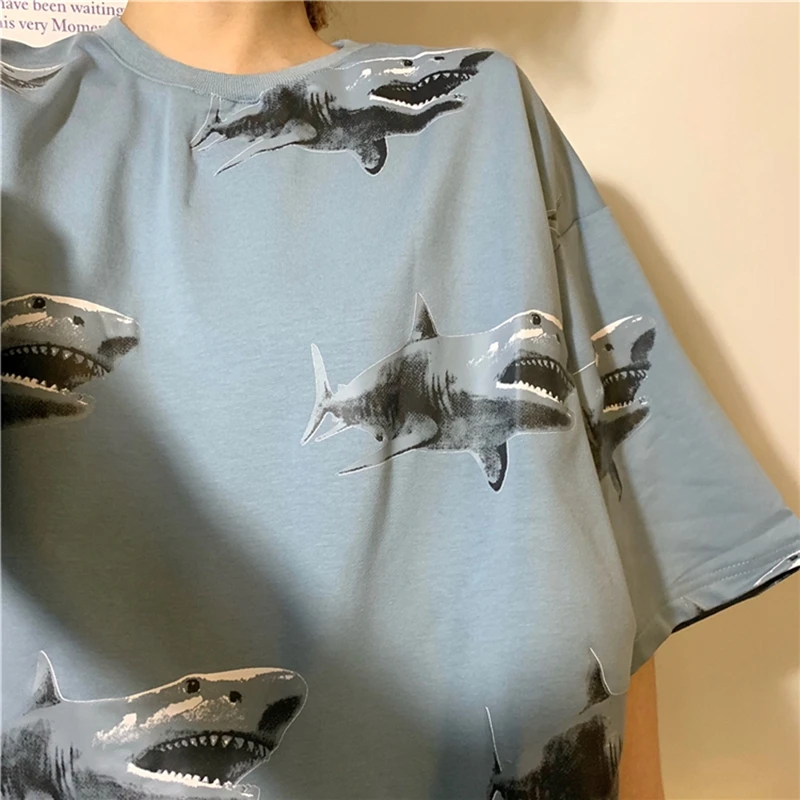 New Top short-sleeved women's tshirt loose was thin oversized half-sleeved clothes tide Korean Harajuku t shirt hip hop brandy