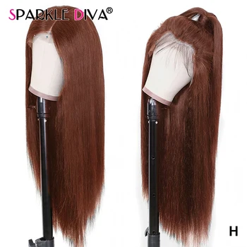 

13*4 Straight Lace Front Human Hair Wigs For Black Women #4 Brazilian Lace Front Wig 150% Dens Remy Human Hair Wigs Pre Plucked