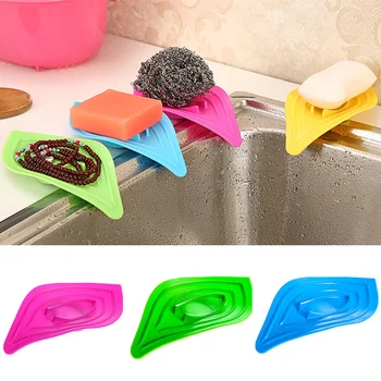 

Multicolor Creative Leaf-Shaped Antiskid Soap Dish Soap Hanging Storage Box Set Household Kitchen Bathroom Tools Gadget Holder