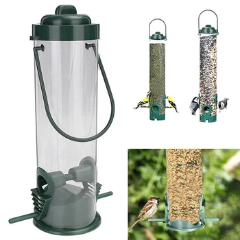 

Bird Feeder Windproof Rainproof Holder Round Metal Hanging Style Refillable Bird Feeder Large Food Ring