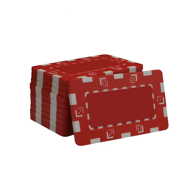 1Pcs Foreign Trade New Hot Sale Rectangular Chip ABS Square Chip Poker Anti-counterfeit Chip Coin Poker Chips