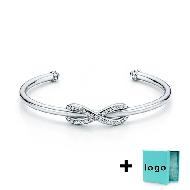 

SL TFB TIFF Rllen Original New 925 Lucky Octagonal Diamond Opening Bracelet with Original Logo Ladies Jewelry Wholesale.