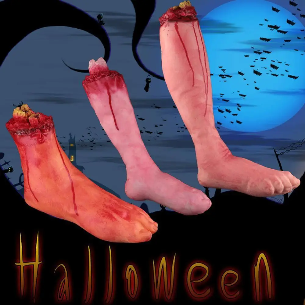 

Horror Props Halloween Haunted House Party Decoration Scary Bloody Hand Hand Fake Toe Leg Brain and Heart Halloween Supplies