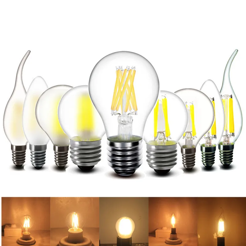 

2w 4w 6w E27 E14 LED Bulb G45 C35 T45 Lamp Light 220v AC small lights decoration Crystal chandeliers light source