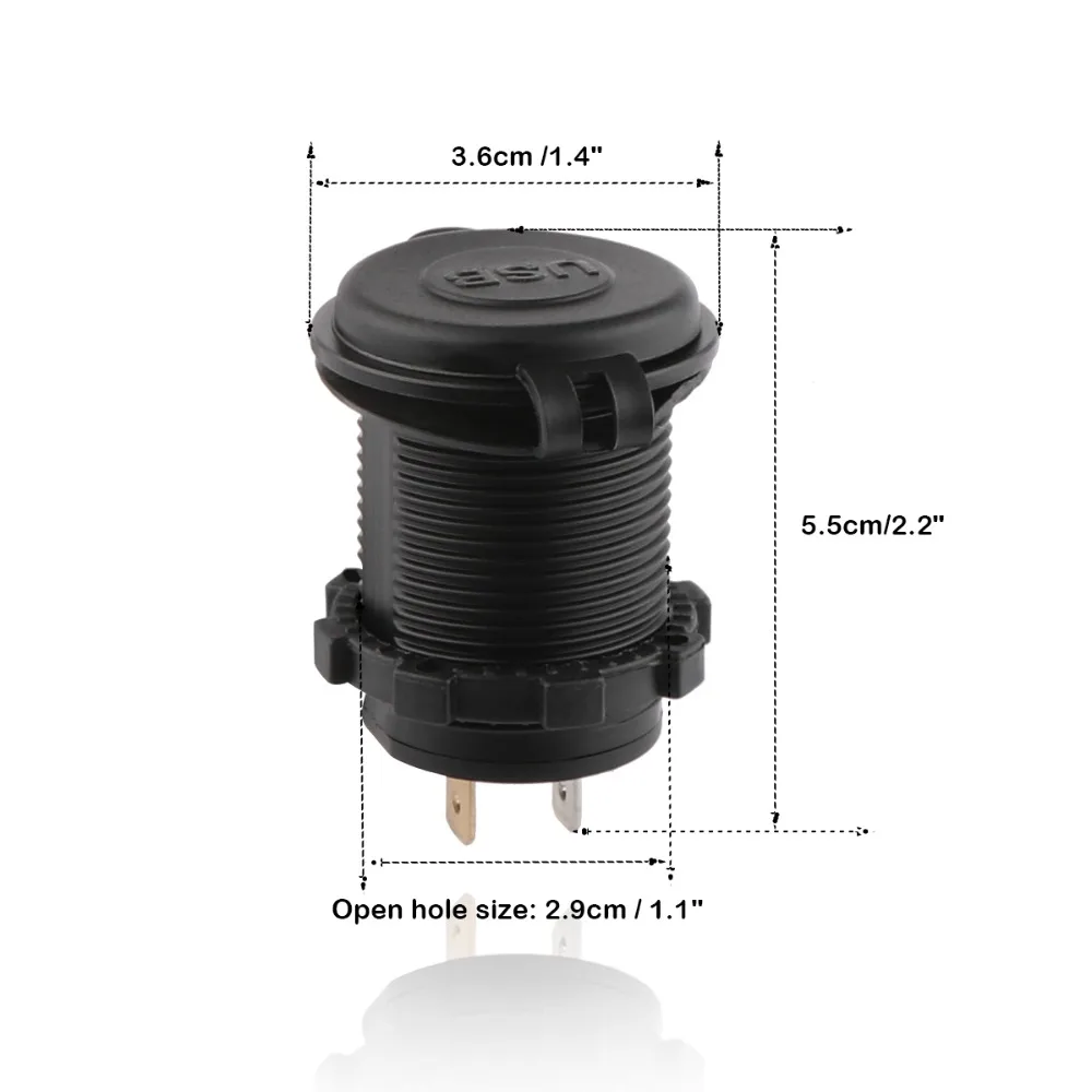 Автомобильное USB зарядное устройство 3.1A для мотоцикла Авто Грузовик ATV Лодка светодиодный светильник двойной USB разъем зарядное устройство адаптер питания розетка питания