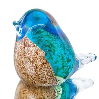 

H&D Creative Cute Glass Bird Ornament Home Desktop Figurines Crafts Decor Desktop Bookshelf Accessories Birthday Wedding Gift