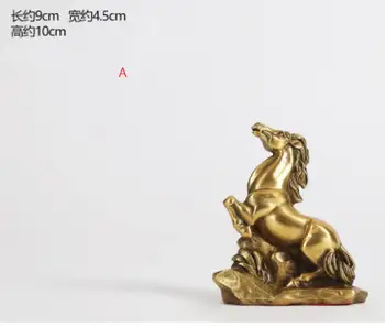 

Pure copper zodiac horse Feng Shui office home lucky money crafts decoration