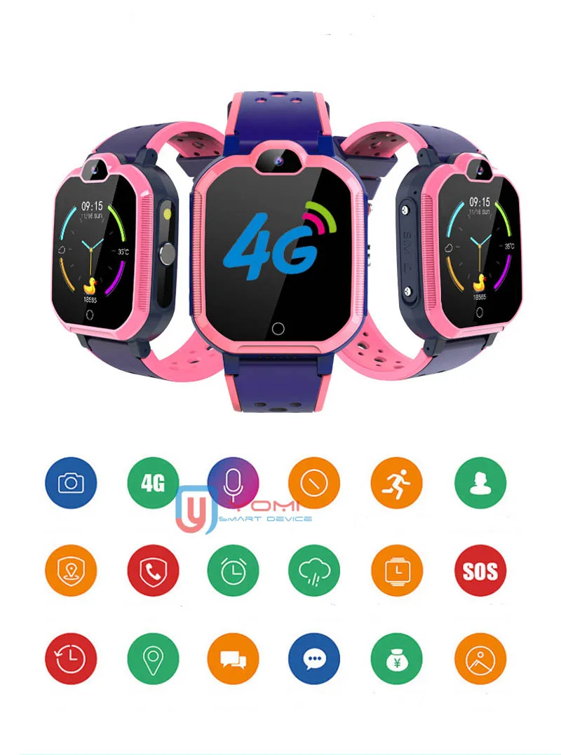 Смарт-часы для детей 4G Wifi gps SOS Smartwatch SIM видео вызов Водонепроницаемый Будильник камера Детские часы наручные Дети Студент