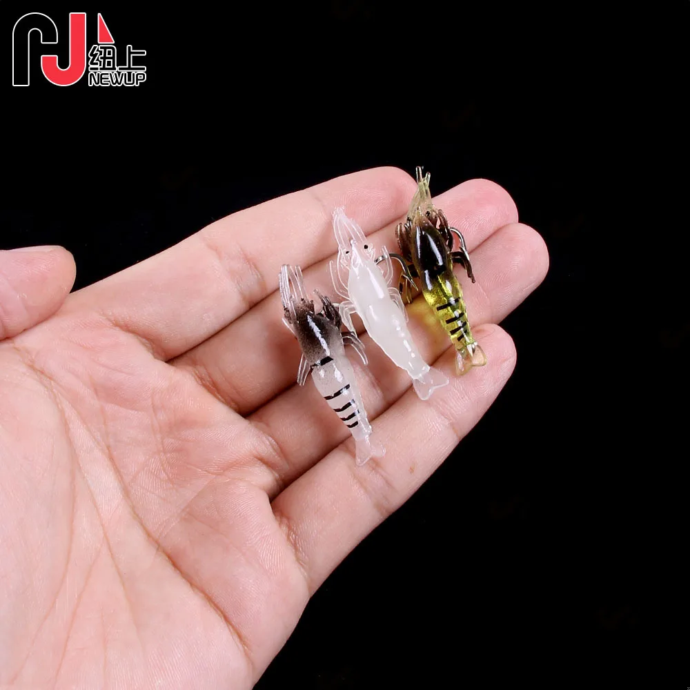 5pcs Soft Silicone Shrimp Fishing Lures 4cm Small Light Freshwater Bait | Спорт и развлечения