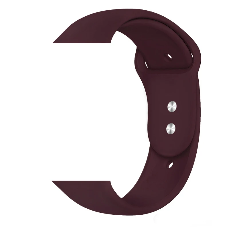 Серия Apple Watch цветной мягкий силиконовый спортивный ремешок с двумя гвоздями 5 4 3 2 1 38 мм 42 мм iWatch резиновый сменный ремешок 40 мм 44 мм - Цвет ремешка: 20