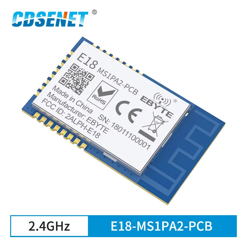 CC2530 ZigBee Mudule 2 4 ГГц 20 дБм 800 м сетчатый сетевой Высокоточный E18-MS1PA2-PCB CDSENET
