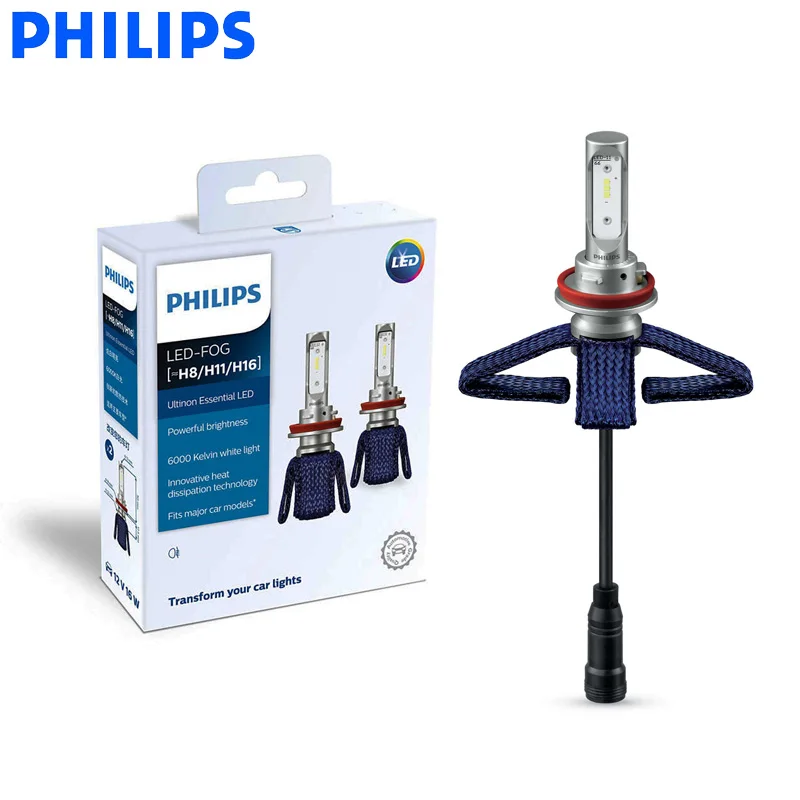 Philips 100% подлинный светодиодный фонарь H8 H11 H16 Ultinon Essential Автомобильные