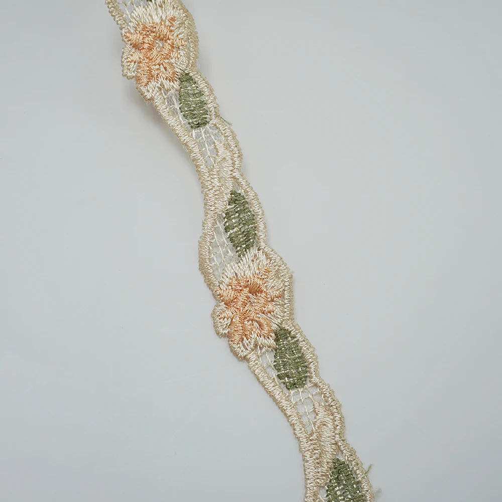 Cusack 2 yards Mesh Embroidery Strip Lace Trims Ribbon for Sofa Cushion