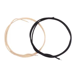 2Pcs 3.3ft Retro Pre-tinned Cloth Push Back Guitar Wire 22 awg Guitar Parts