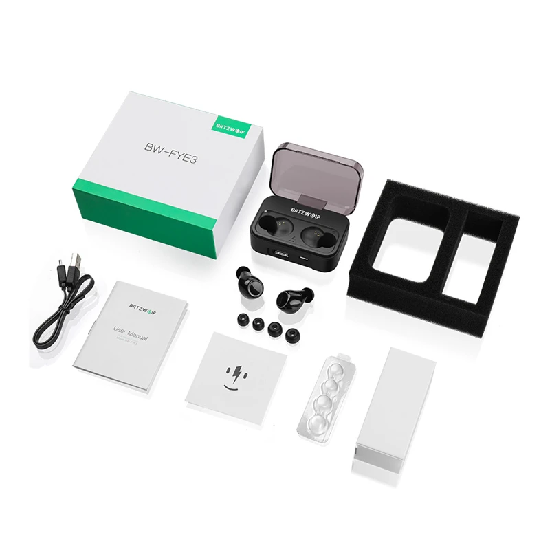 Blitzwolf BW FYE3 истинный беспроводной bluetooth 5 0 наушники 6 мм HiFi стерео двусторонние