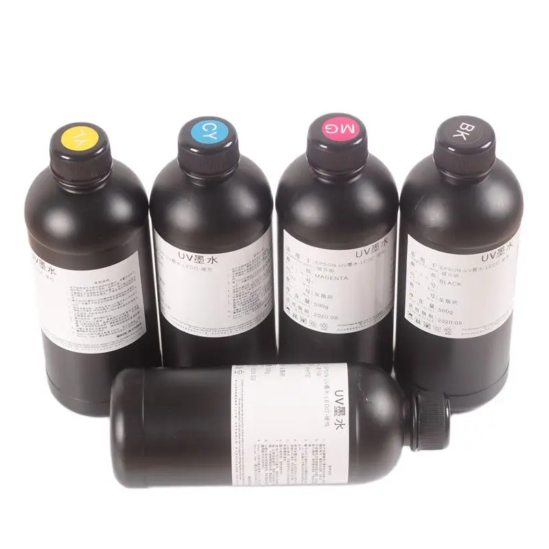250ML 500ML Hard ink.LED UV Ink for DX3 DX4 DX6 DX7 DX5 Printhead Desktop and Large Format Inkjet Printer.Small UV printer ink