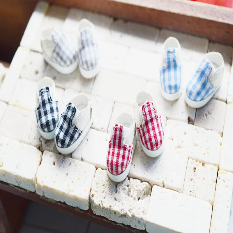 Ob11 Plaid Shoes Obitsu11 Sneakers 1/12Doll Accessories (Suitable For Cu-Poche P9 Middle Blyth) | Игрушки и хобби