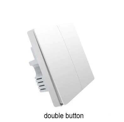 Double button Aqara, умный переключатель, светильник, пульт дистанционного управления, ZiGBee, wifi, беспроводной ключ, настенный переключатель, умный дом, работа для mi jia mi Home APP - Color: Double button