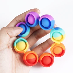 Bracelet à bulles pour adultes et enfants, jouet éducatif et sensoriel, anti Stress, pour autisme 