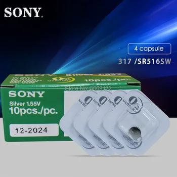 

4pcs For Sony Silver Oxide Watch Battery 317 SR516SW 1.55V for Watch Battery Button Coin Cell