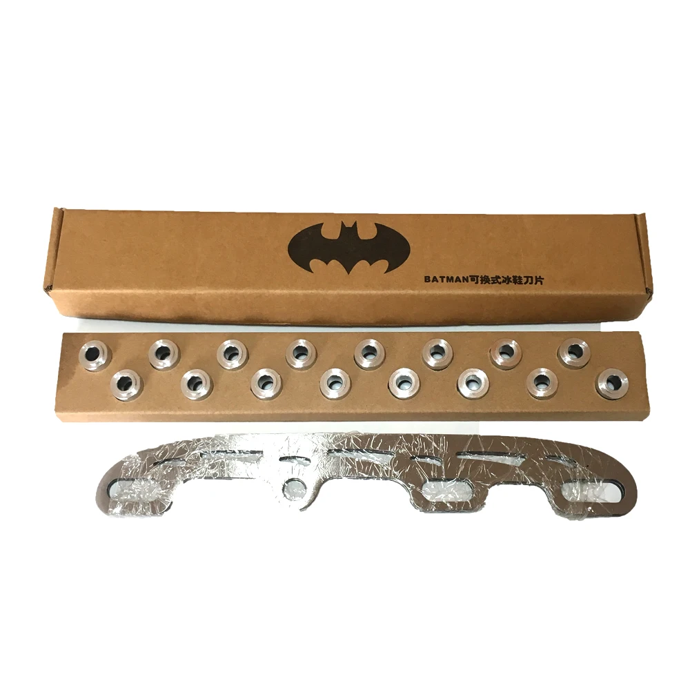 1 пара серебряных роликовых коньков лыжное лезвие 3 мм Встроенная фигурка из