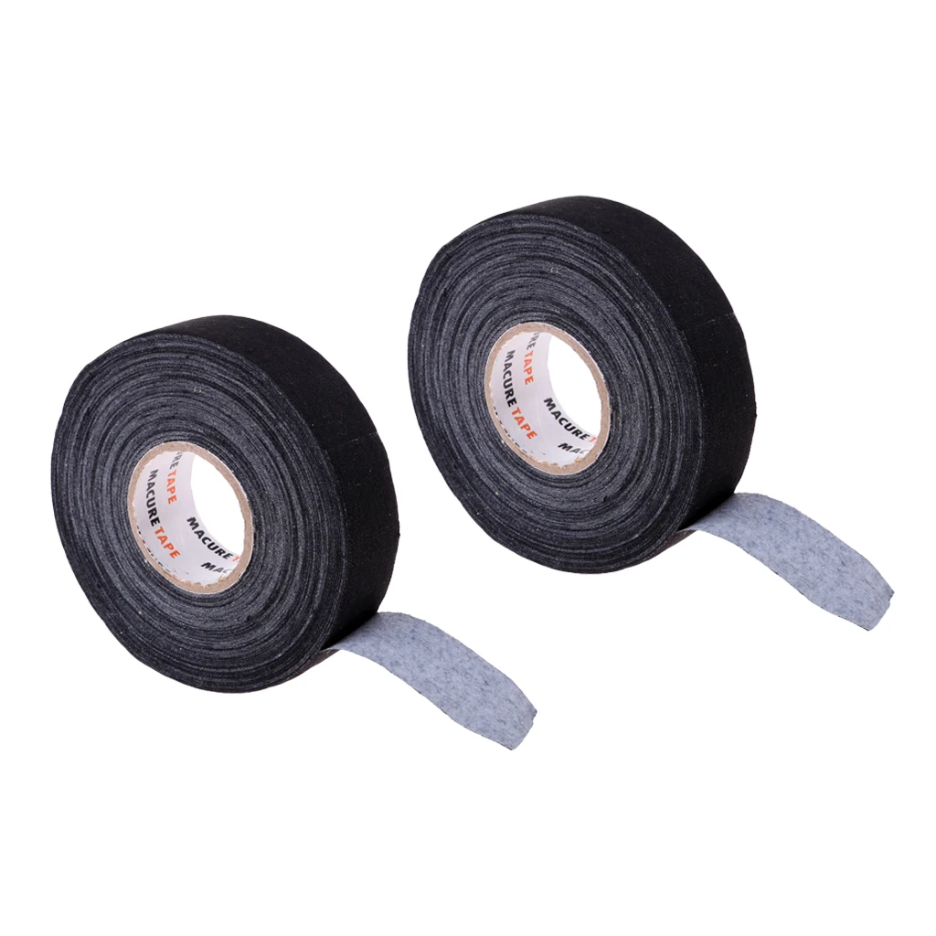 2 Roll Premium Cloth Hockey / Lacrosse Stick Tape Roll, 1 Inch X 25yds Black