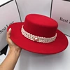 In the spring and autumn winter French style fragrant fashionable wool red hat for women ceiling fedoras 3