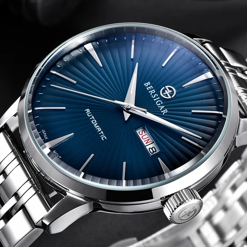 BERSIGAR Automatico degli uomini di Orologi Meccanici Impermeabile 30M Moda  casual di Affari In Acciaio Inox Orologio saat Relogio Masculino -  AliExpress Watches