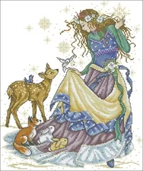 

NN YIXIAO Counted Cross Stitch Kit Cross stitch RS cotton with cross stitch Joan Elliott snow