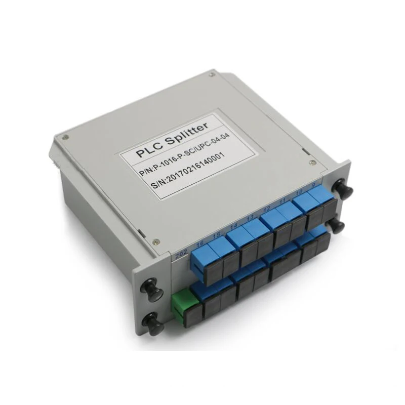 SC UPC PLC 1X16 Fiber Optic FTTH Splitter Box PLC Insert Sheet Type Fiber Optical Coupler Splitter Insertion Free Shipping
