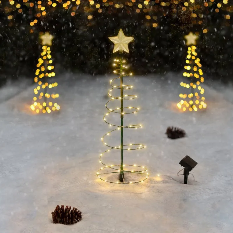 

50cm Solar Lights Mini Christams Tree Merry Christmas Outdoor Courtyard Decorations for Home Glowing Xmas Ornaments Navidad 2022