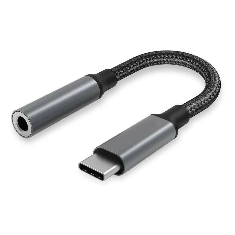 Черный Type C 3,5 разъем для наушников USB C до 3,5 мм AUX Наушники Адаптер для huawei mate 20 P30 pro Xiaomi Mi 6 8 9 SE аудио кабель - Цвет: Черный