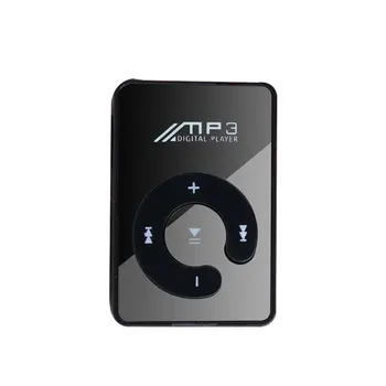 

Portable Mini Mirror Clip MP3 Player Music Media Support Micro SD TF Card Fashion Hifi MP3 for Outdoor Sports