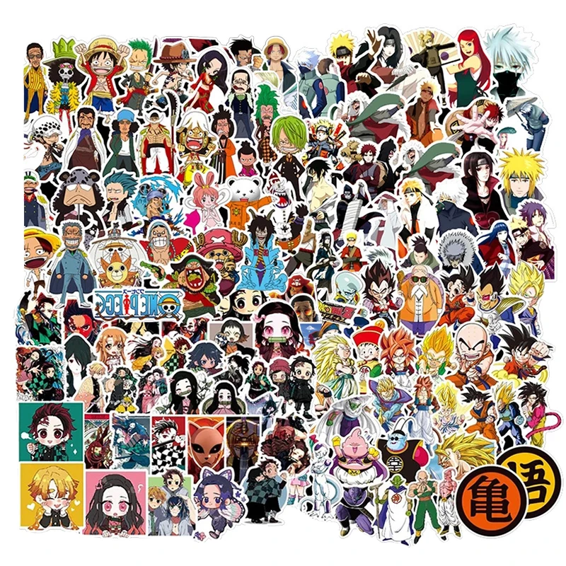 50/100 шт. аниме Мультяшные стикеры One Piece Dragones Ball narutoe Haikyuu рассекающий демонов