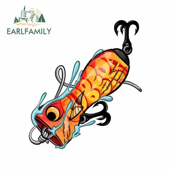 

EARLFAMILY 13cm x 11.2cm for Popper Cubera Fish Lure Car Sticker Waterproof Scratch-proof Trunk Decal Car Styling Decoration