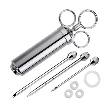 

Stainless Steel Seasoning Syringe Turkey Needle Beef Steak Barbecue With Barbecue Sauce Marinated Barbecue Kitchen Tools