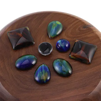 

5PCS Magic accessories Cabochon Setting Supplies Color Change by Temperature Round Square Oval Shape Making for DIY Jewelry
