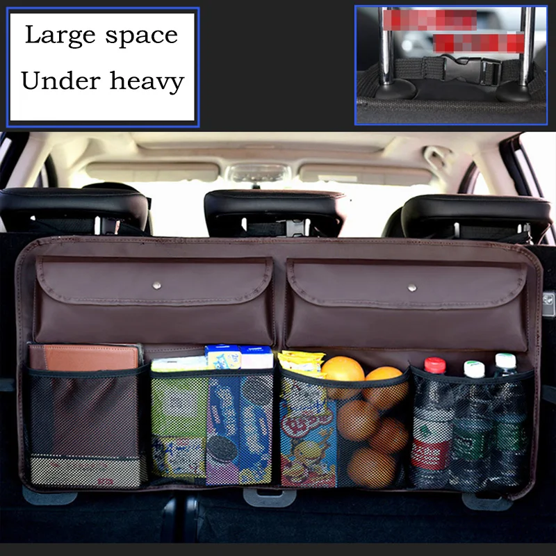 

Car Back Rear Trunk Seat Elastic String Net Magic Sticker Mesh Storage Bag Pocket Cage Auto Organizer Seat Back Bag Storage