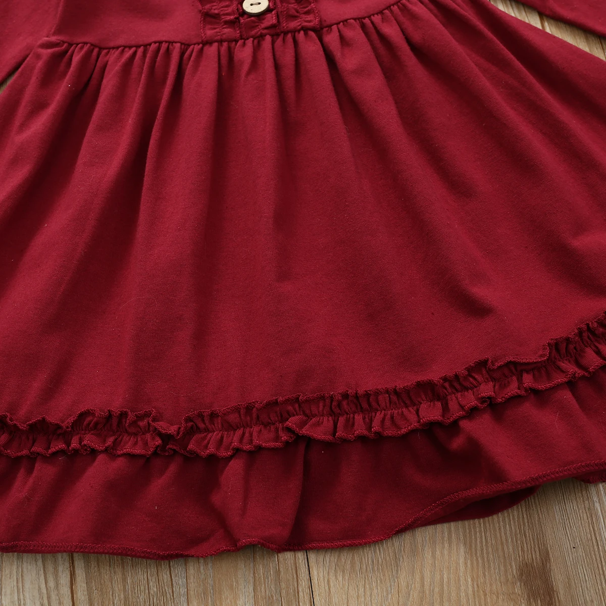 Платье с оборками и длинными рукавами для новорожденных девочек, комплект одежды с юбкой-пачкой, От 1 до 4 лет