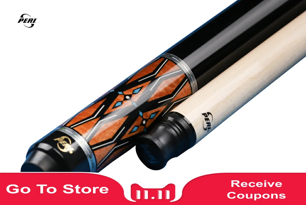 

PERI PCD-01 Carom Billiard Cue Stick Kit With Gift 12mm Tip Hard Maple High-end Carom Cue for Champion Professional Athlete 2019