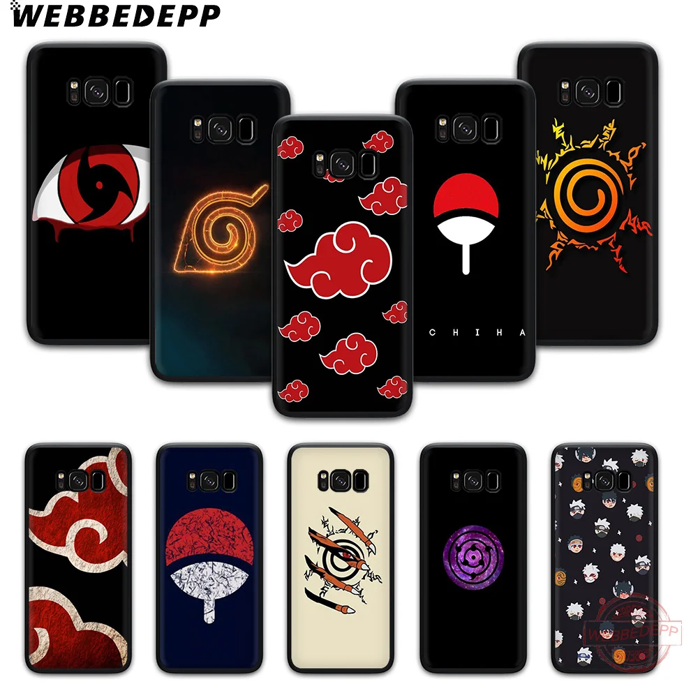 WEBBEDEPP героя аниме Наруто логотип мягкий Чехол для телефона с изображением цветов