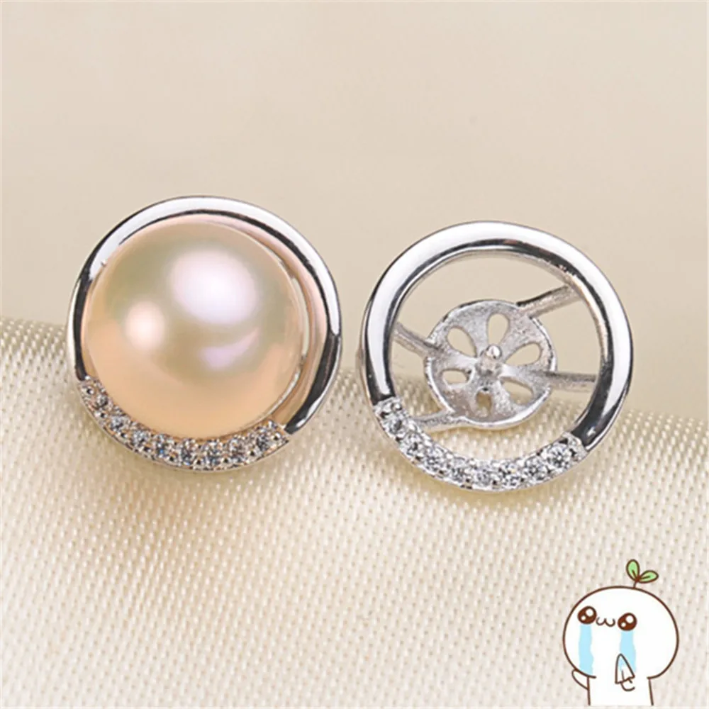 

Classic Earrings Component and Findings, Stud Earrings Settings Mountings Parts, Nice Gift Mounts for Pearls Jade Corals Stones