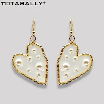 

TOTASALLY Women Earrings Fashion Statement Earrings Clear Resin Heart/ Star/ Simulated Pearl Drop Earrings Dropship Accessories