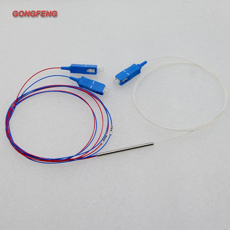 10pcs New Mini Fiber Optic Splitter 0.9mm Single Mode 1x2 SC/UPC 50:50 Optic Fiber Splitter Free Shipping  Special Wholesale