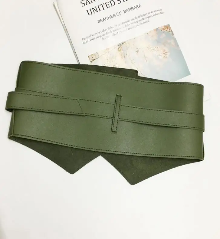 Женское подиумное модное женское платье из искусственной кожи с поясом Корсеты Пояс Ремни украшения широкий пояс R2191